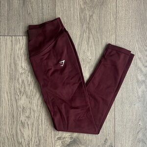 Maroon High-Waisted Leggings
